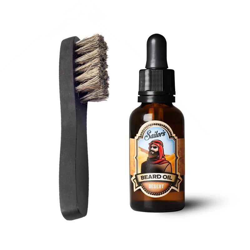Skäggvårdskit - Inkl. skäggolja Desert och skäggborste