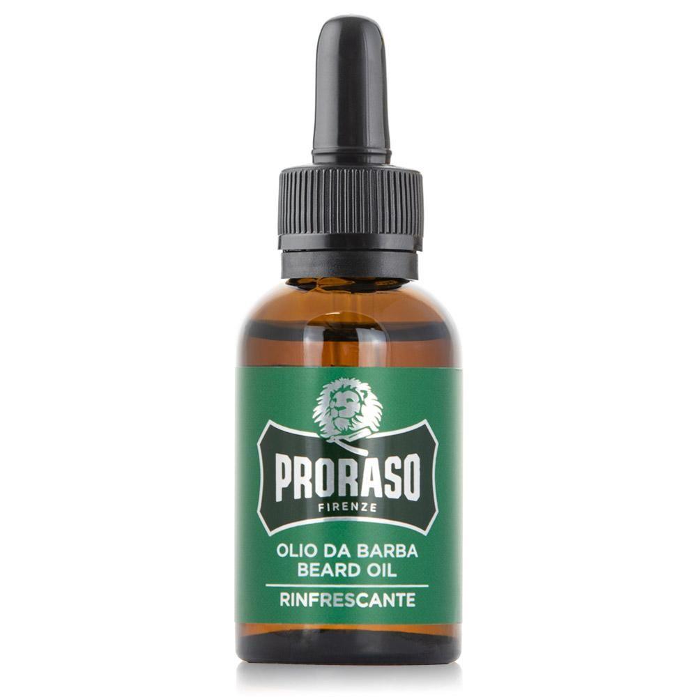 En flaska Proraso Refresh Beard Oil som återfuktar.